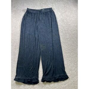 Chico'S Travelers Womens Size 2 Black Slinky Slight Geometric Print Pants‎
